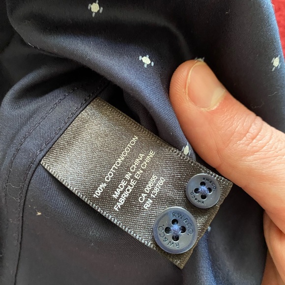*RW&Co Navy Dress Shirt - Picture 3 of 4